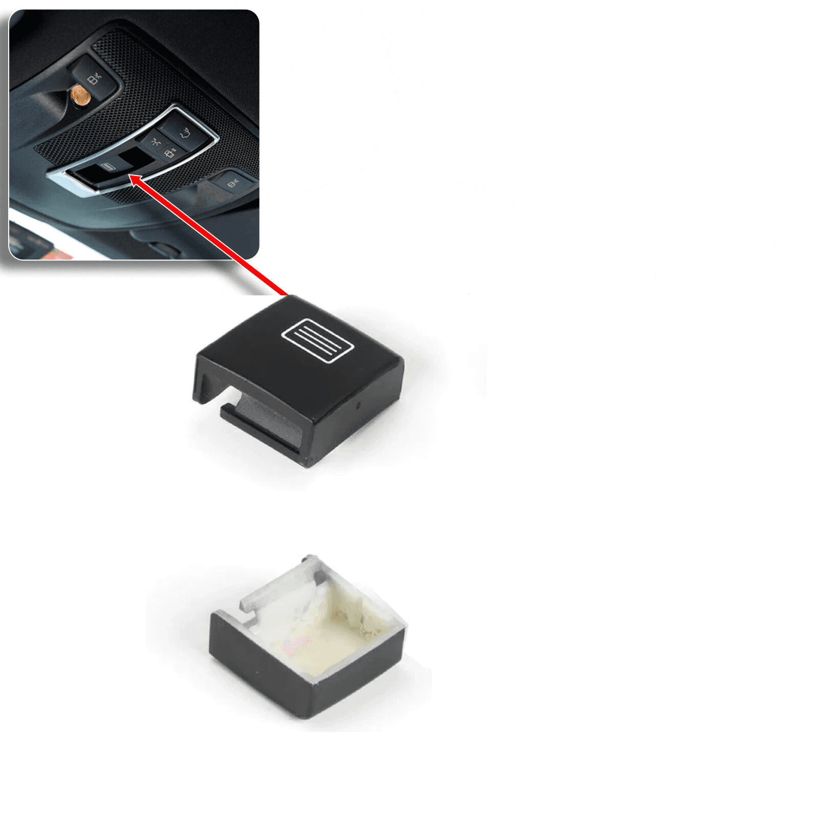 Mercedes A Serisi W176 Sunroof Düğme Plastiği