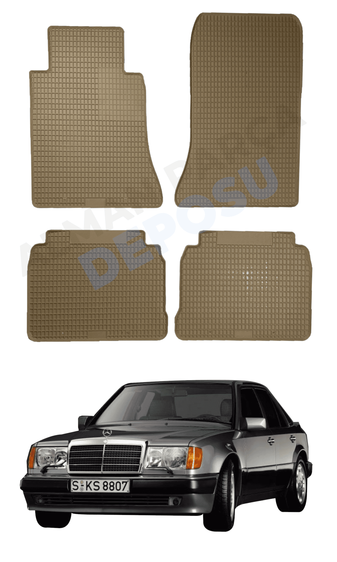 Mercedes E Serisi 1984-1996 W124 Lastik Paspas Bej Koku Yapmaz Orijinal Kesim Schönek
