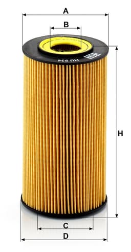 Mercedes S Serisi W220 1998-2005 S 400 CDI OM628 Yağ Filtresi | MANN HU934X