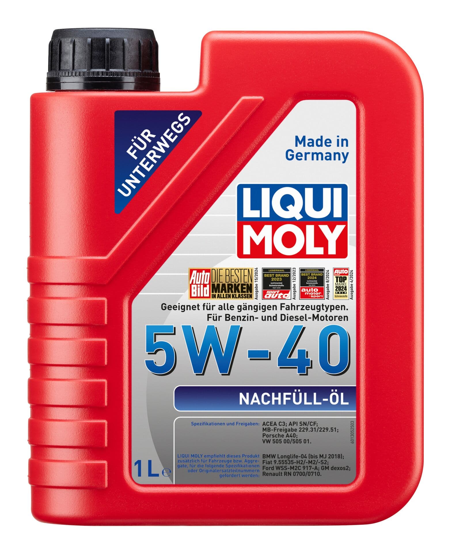 Liqui Moly Top-Up Oil 5W40 | Dolum Yağı 1 Litre | LQM-1305