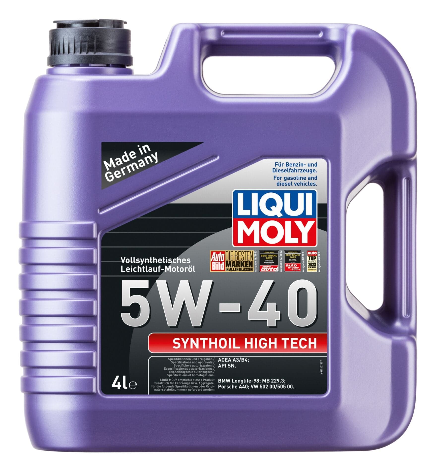 Liqui Moly Synthoil High Tech 5W40 Motor Yağı 4 Litre | LQM-2194