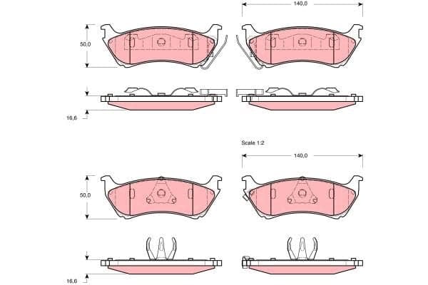 Mercedes M Serisi W163 ML 320 M112 Arka Fren Balatası | TRW GDB1379