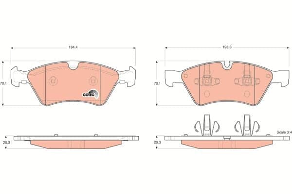 Mercedes E Serisi W211 E 320 BLUETEC M272 Ön Fren Balatası | TRW GDB1642