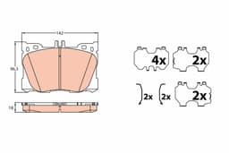 Mercedes E Serisi W213 E 300 M274 Ön Fren Balatası | TRW GDB2150