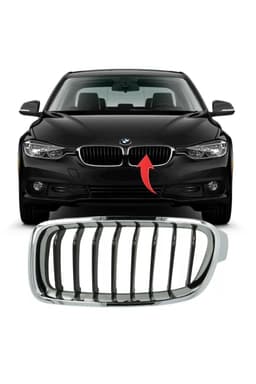 BMW 3 Serisi F30 Panjur Sol Krom İçi Siyah | ITHAL 51137260497