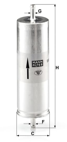 BMW 3 Serisi E36 318i/is M42 Yakıt Filtresi | MANN WK 516