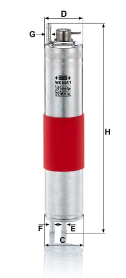 BMW 3 Serisi E46 316ti N40 Yakıt Filtresi | MANN WK 532/1