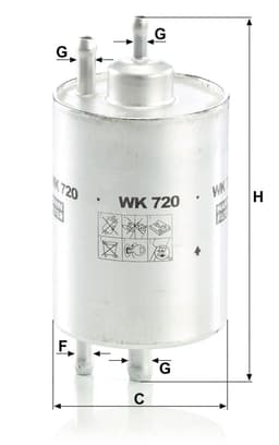 Mercedes S Serisi W220 1998-2005 S 500 M113 Yakıt Filtresi | MANN WK720