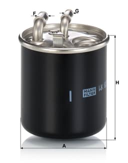 Mercedes S Serisi W221 S 320 CDI OM642 Yakıt Filtresi | MANN WK820/2X