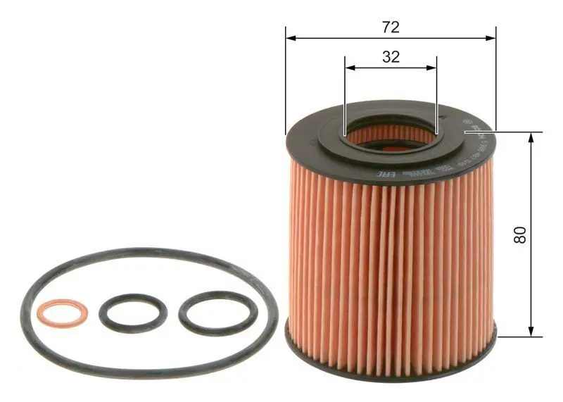 BMW 3 Serisi E90/E92 316i N45 Yağ Filtresi | BOSCH 09864B7018