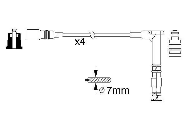 Mercedes W202 C M111 Buji Kablosu | BOSCH 0986356351