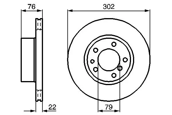 BMW E34 530i Fren Diski Ön | BOSCH 0986478318
