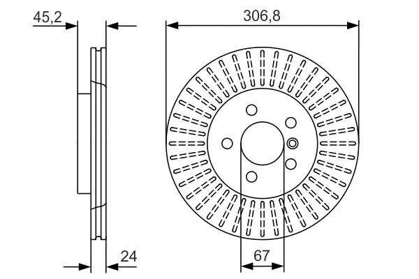 BMW F70 118 Fren Diski Ön | BOSCH 0986479C93