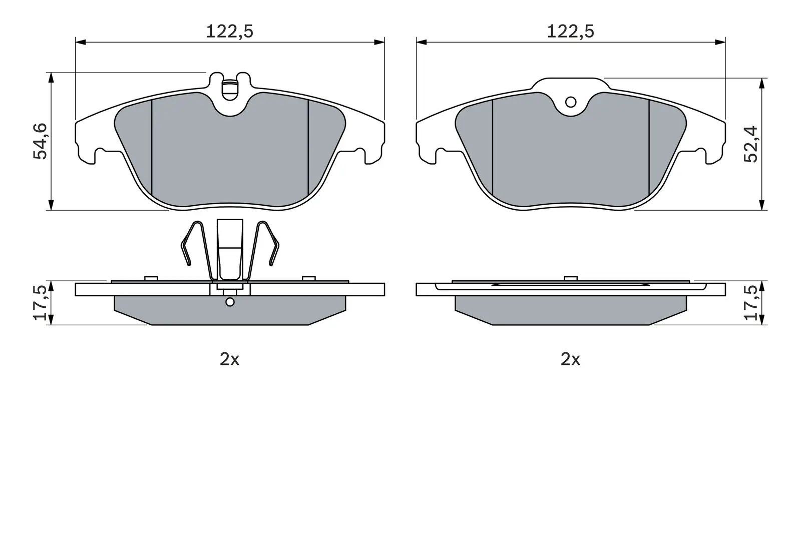 Mercedes W207 E 250 BlueTec Fren Balatası Arka | BOSCH 0986494162