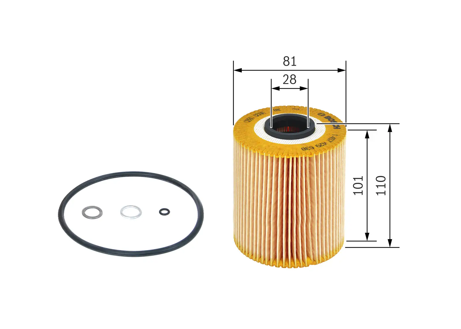 BMW 3 Serisi E36 328i M52 Yağ Filtresi | BOSCH 1457429638