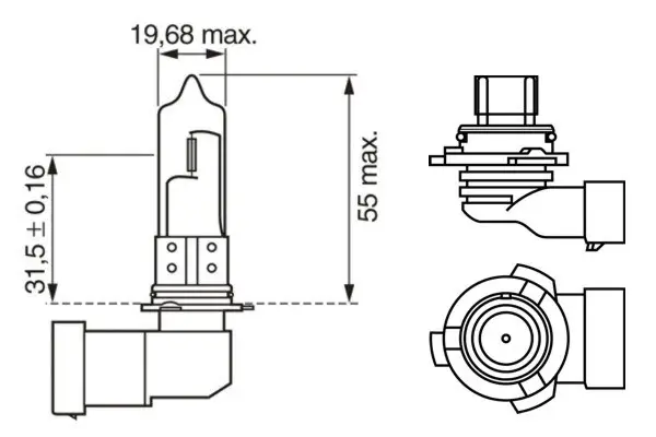BMW E36 Z3 Kısa Huzmeli Far Ampulü | BOSCH 1987301132