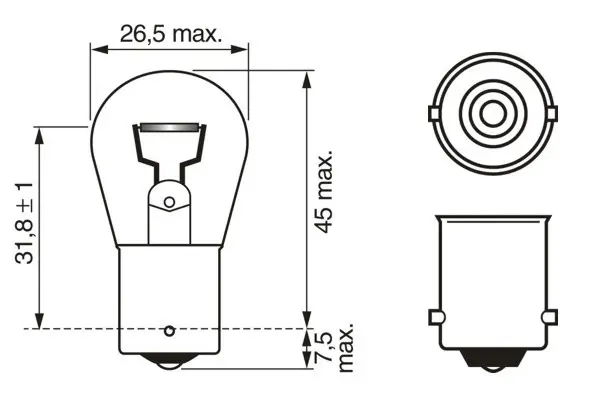 Mercedes W210 E Serisi Fren Lambası Ampulü | BOSCH 1987302201