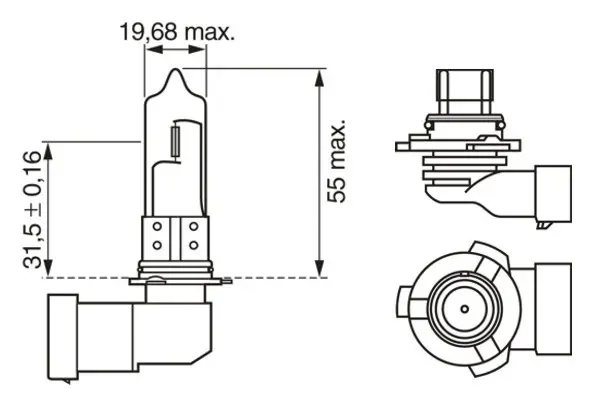 BMW E38 7 Serisi Uzun Huzmeli Far Ampulü | BOSCH 1987302807