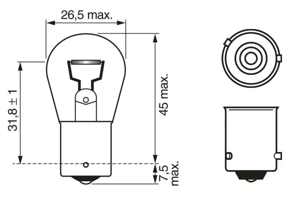 BMW E61 5 Serisi Ön Sinyal Lambası Ampulü | BOSCH 1987302812