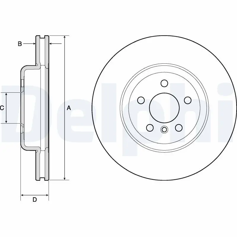 BMW 7 Serisi F01 Fren Diski Ön Havalı 348mm | DELPHI BG9154C