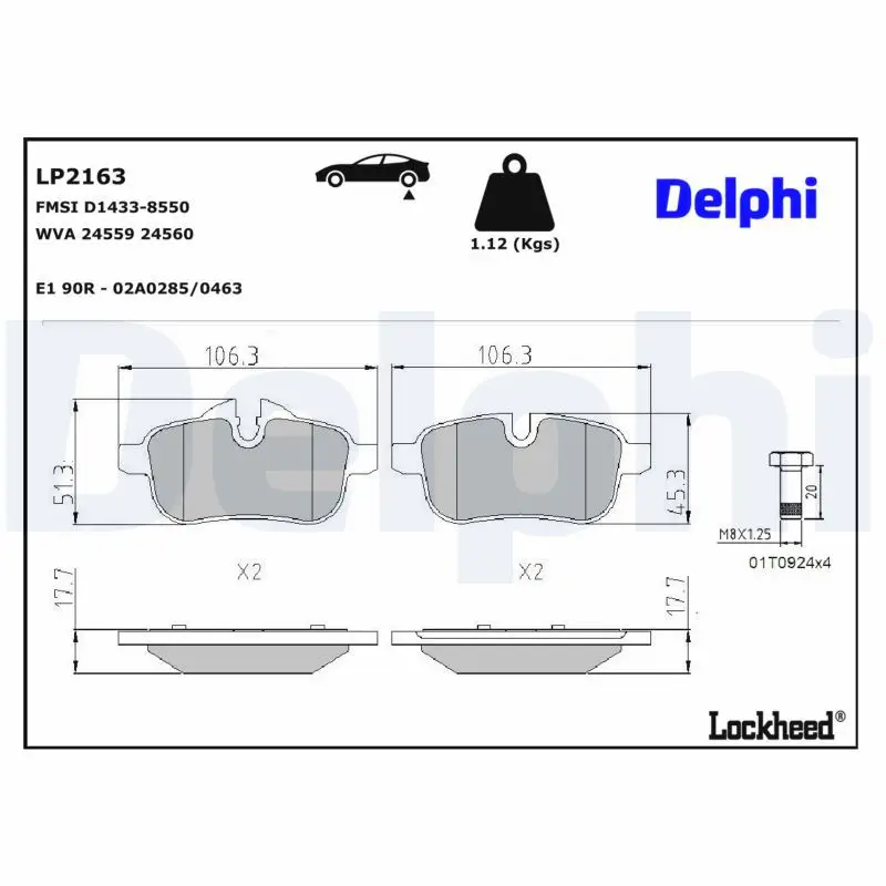 BMW Z4 Serisi E89 Fren Balatası Arka | DELPHI LP2163