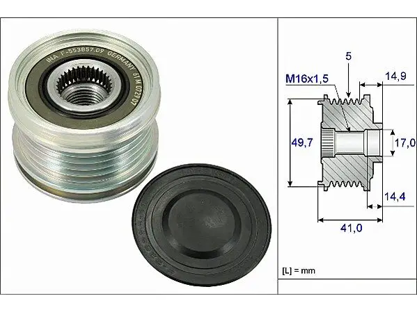 Mercedes A Serisi W168 A 140 Alternatör Kasnağı | INA 535 0101 10