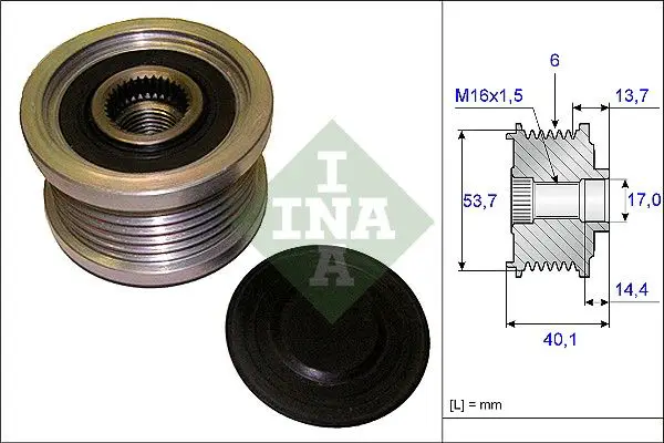 BMW X3 (E83) 2.0 d Alternatör Kasnağı | INA 535 0202 10