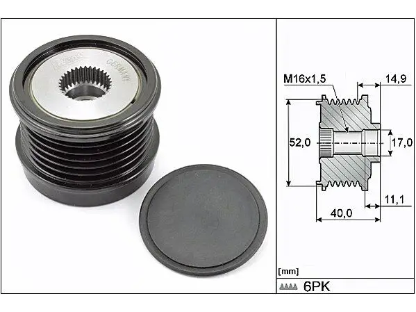Mercedes E Serisi W213 E 300 EQ Boost Alternatör Kasnağı | INA 535 0293 10
