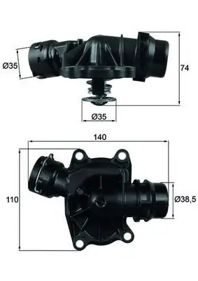 BMW X5 Serisi E53 M57 Termostat | MAHLE TI 233 88