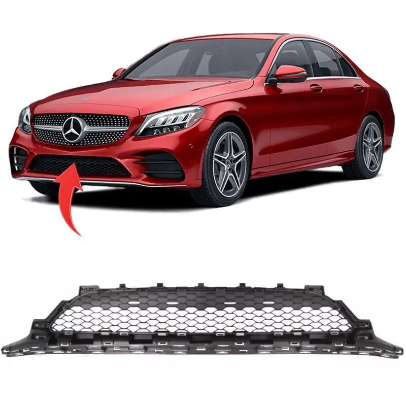 Mercedes C Serisi W205 Tampon Izgarası Ön Orta Açık Amg 2018 | CARTEK TPMRD0100