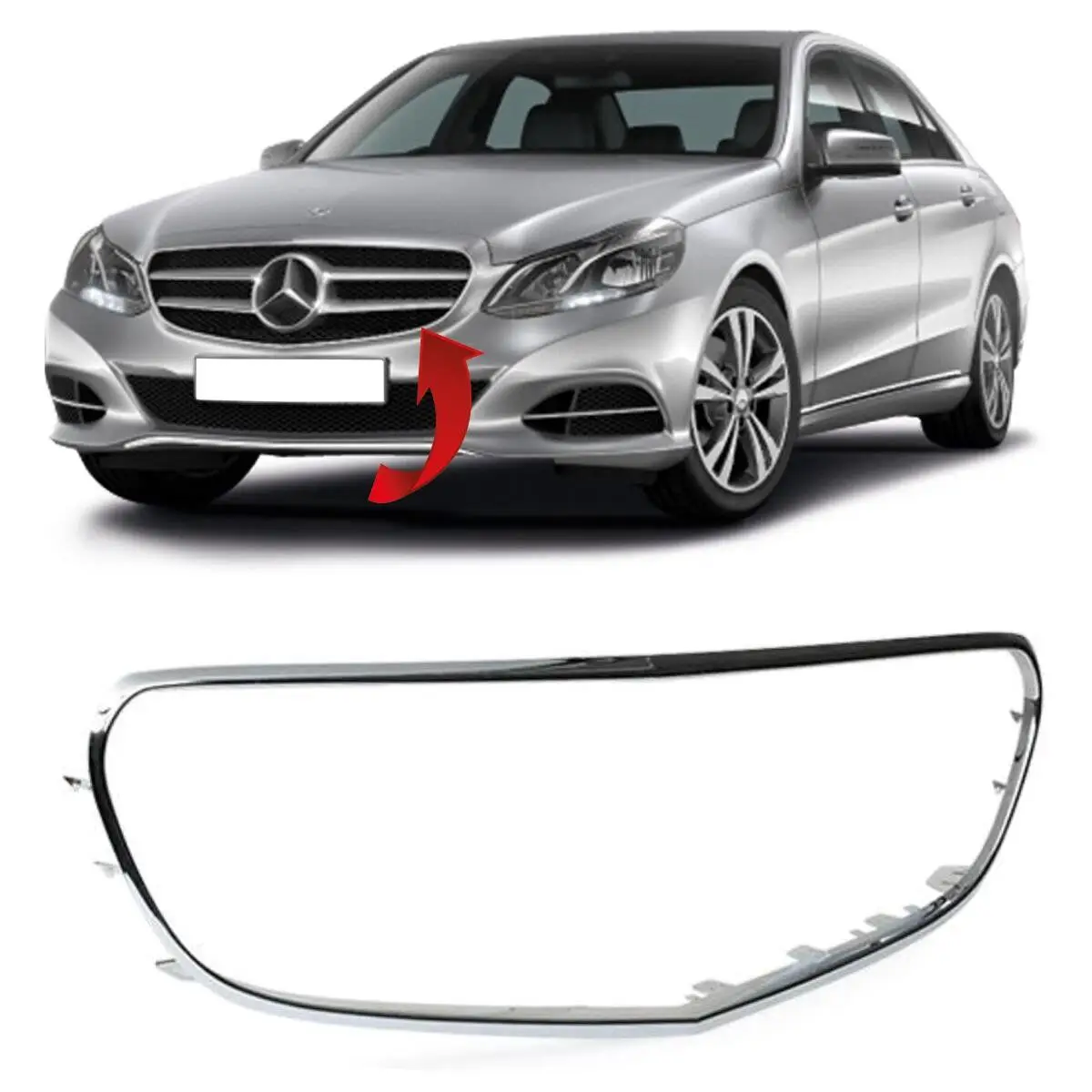Mercedes E Serisi W212 Panjur Nikelajı Çerçevenin | CARTEK TPMRDRY148