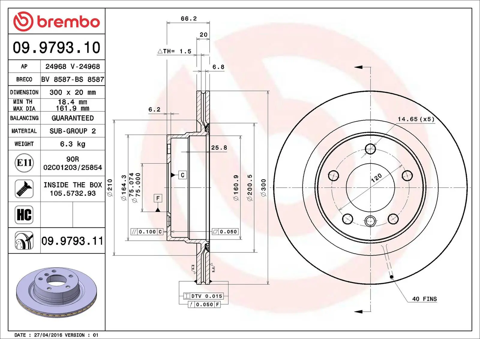 BMW 1 Serisi E81 120 d Arka Fren Diski Havalandırmalı | BREMBO 09979310