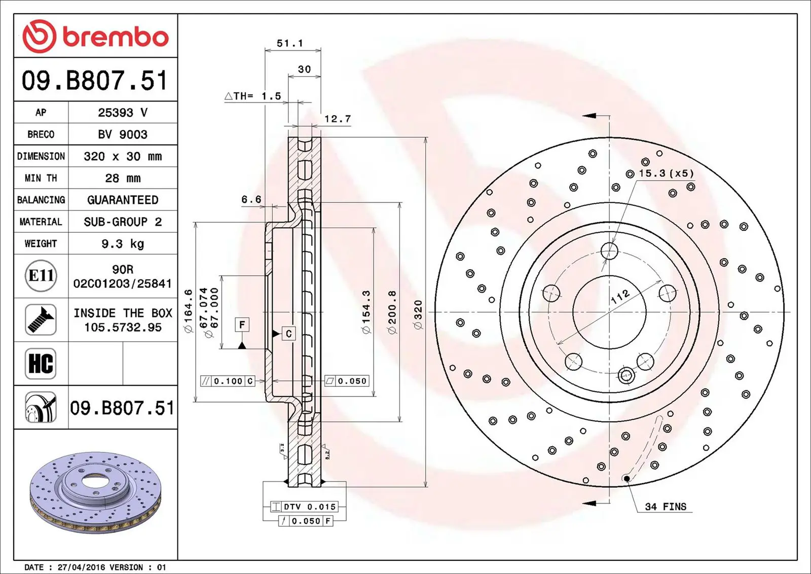 Mercedes A Serisi W176 A 200 Ön Fren Diski Havalandırmalı | BREMBO 09B80751