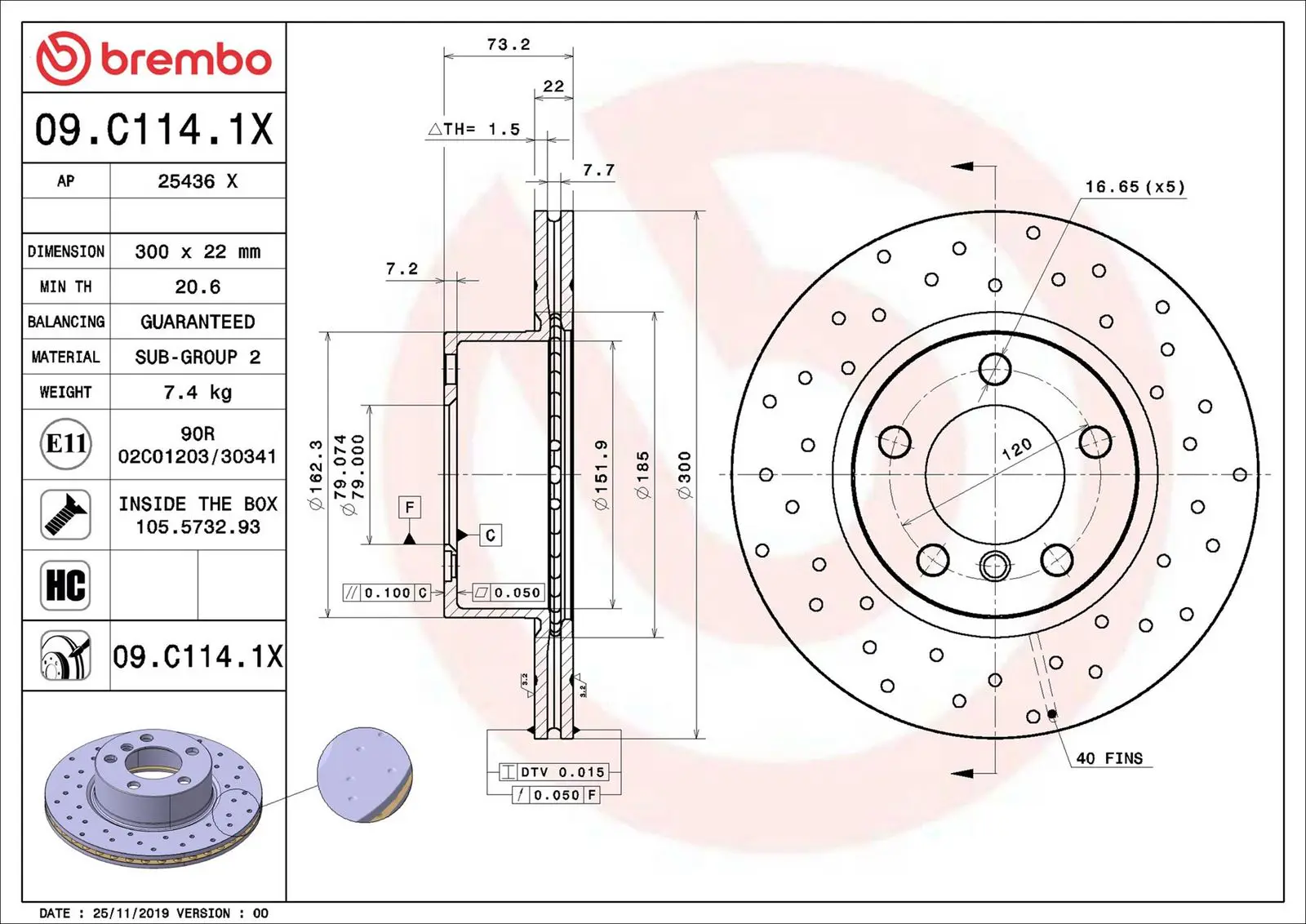 BMW 3 Serisi F30 318 d Ön Fren Diski Havalandırmalı | BREMBO 09C1141X
