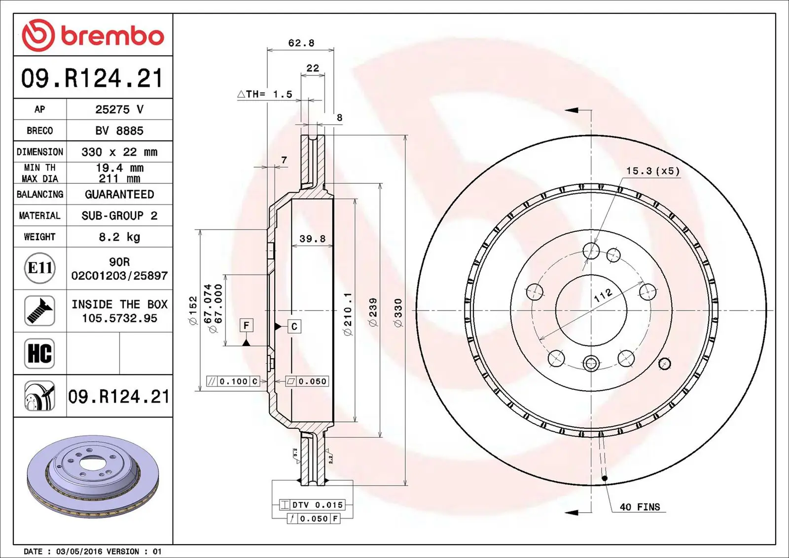 Mercedes ML Serisi W164 ML 450 CDI 4-matic Arka Fren Diski Havalandırmalı | BREMBO 09R12421