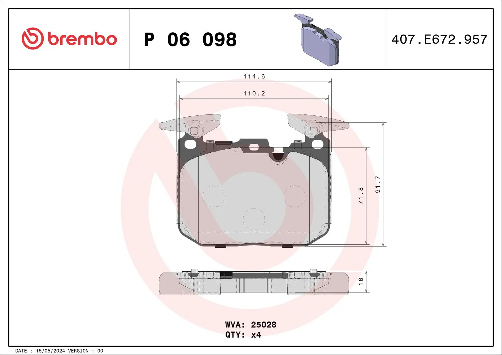 BMW 2 Serisi F44 2020 M 235 i xDrive Ön Fren Balatası | BREMBO P06098