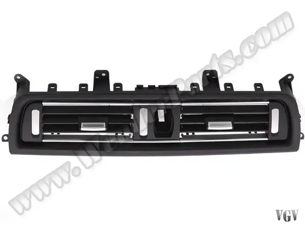 BMW 5 Serisi F10 2009-2016 Klima/Kalorifer Izgarası Ön Orta; Krom Çerçeveli Siyah | WENDER BA64229166885R1