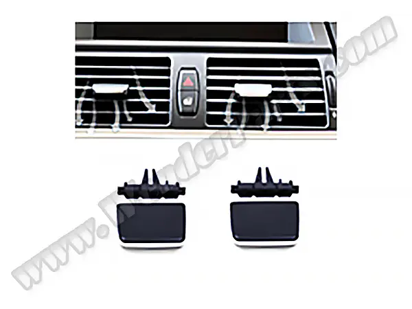 BMW X5 Serisi E70 2007-2013 Klima/Kalorifer Izgara Kulpu Set:2ad Ön Siyah | WENDER BA64226958654P2