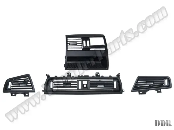 BMW 5 Serisi F10 2009-2016 Klima/Kalorifer Izgarası Set:4ad Ön+Arka Nikelajlı Siyah | WENDER BA64229209136S4