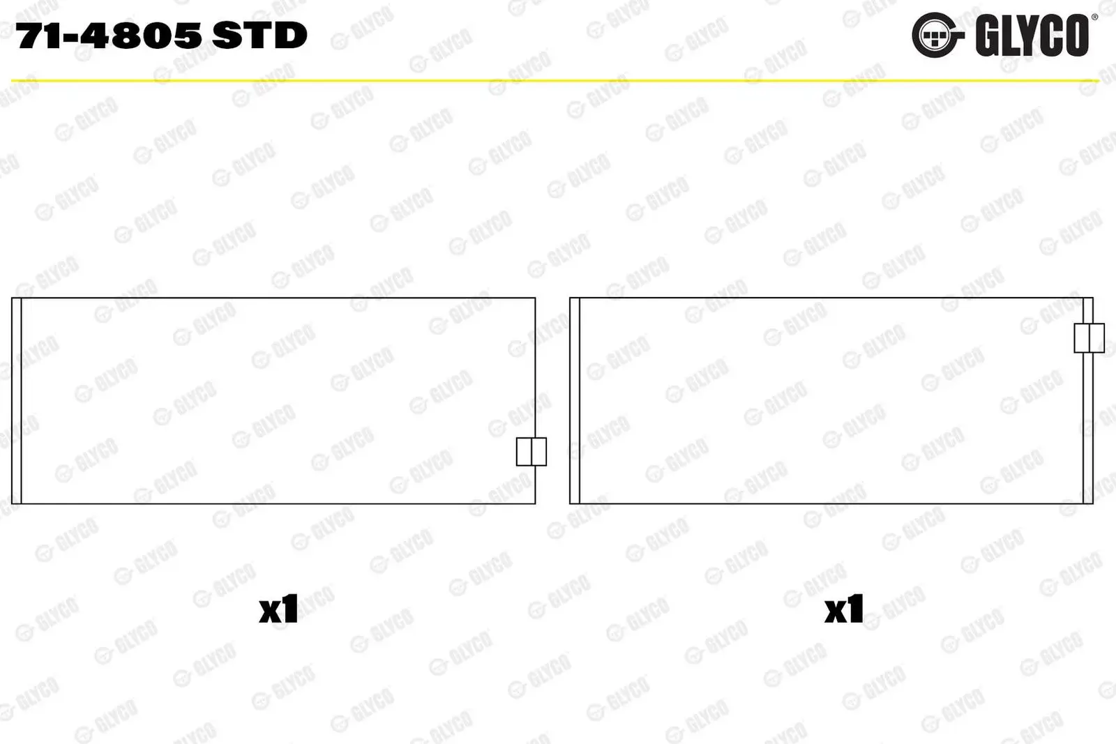 BMW 5 Serisi G31 N47 Kol Yatak STD 1 Silindir | GLYCO 71-4805 STD