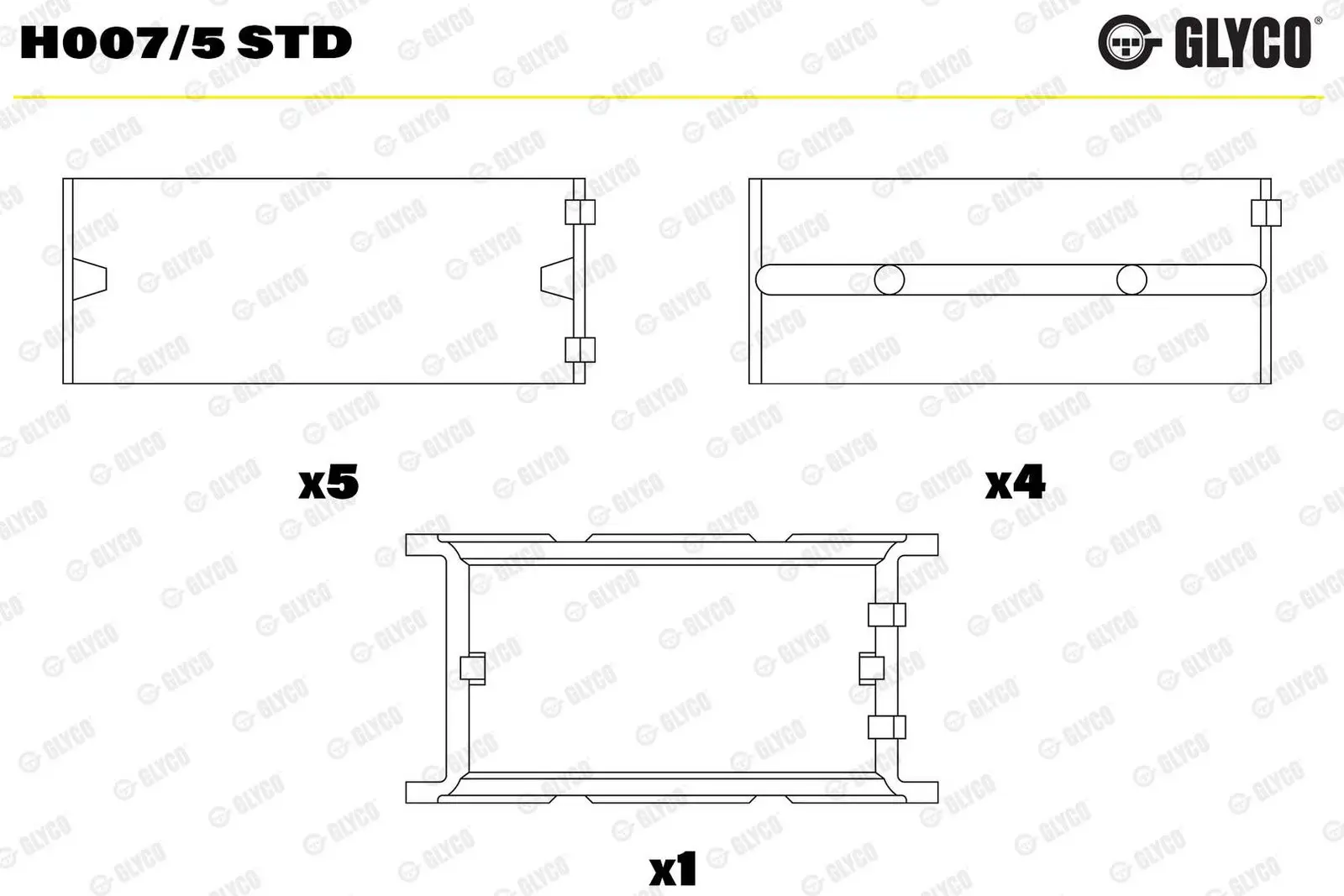 BMW 3 Serisi E36 M40 Ana Yatak STD | GLYCO H007/5 STD