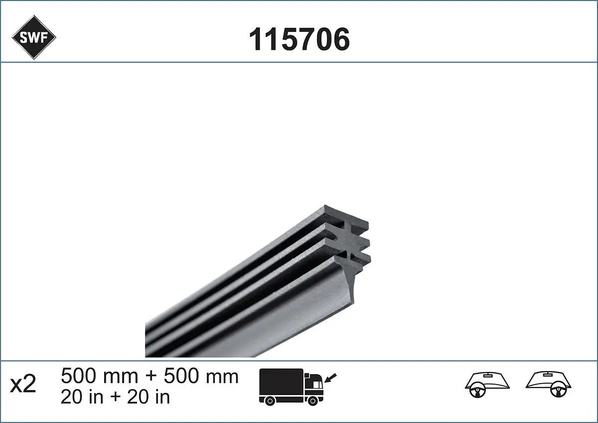 BMW 3 Serisi E36 Silecek Lastiği Sağ 50 cm | SWF 115706
