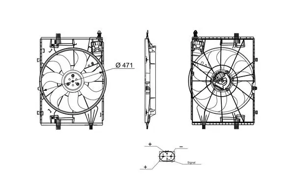 Mercedes C Serisi W205 OM654 Fan Motoru | BEHR CFF672000S