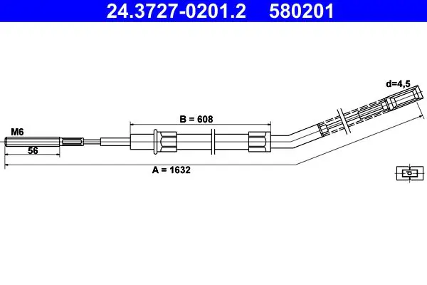 BMW 3 Serisi E30 El Fren Teli Arka | ATE 24.3727-0201.2