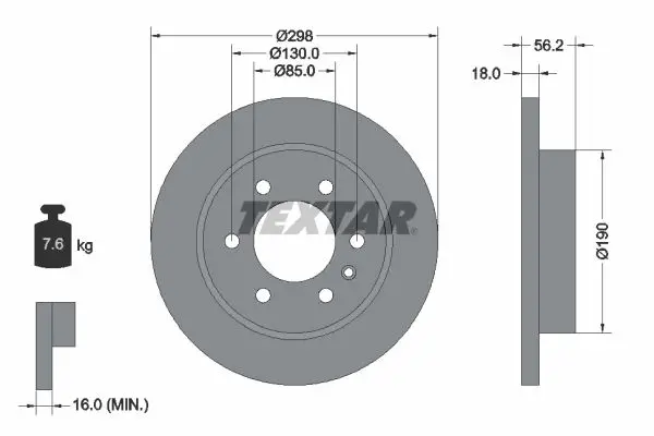 Mercedes Sprinter W907 Fren Diski Arka | TEXTAR 92301003