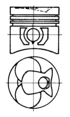 Mercedes W123 Kasa OM616 / OM617 Piston 90.90mm | KOLBENSCHMIDT 93444600