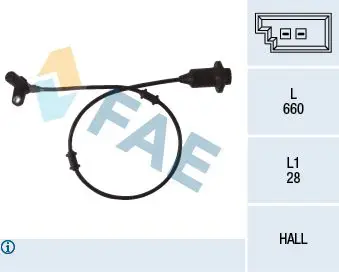 Mercedes S Serisi W220 ABS Sensörü Arka Sağ | FAE 78072