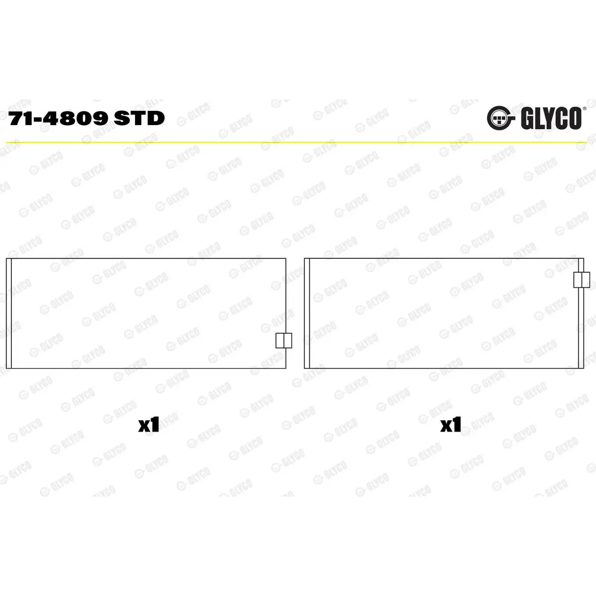 Mercedes C Serisi W204 OM642 Kol Yatak STD | GLYCO 71-4809 STD