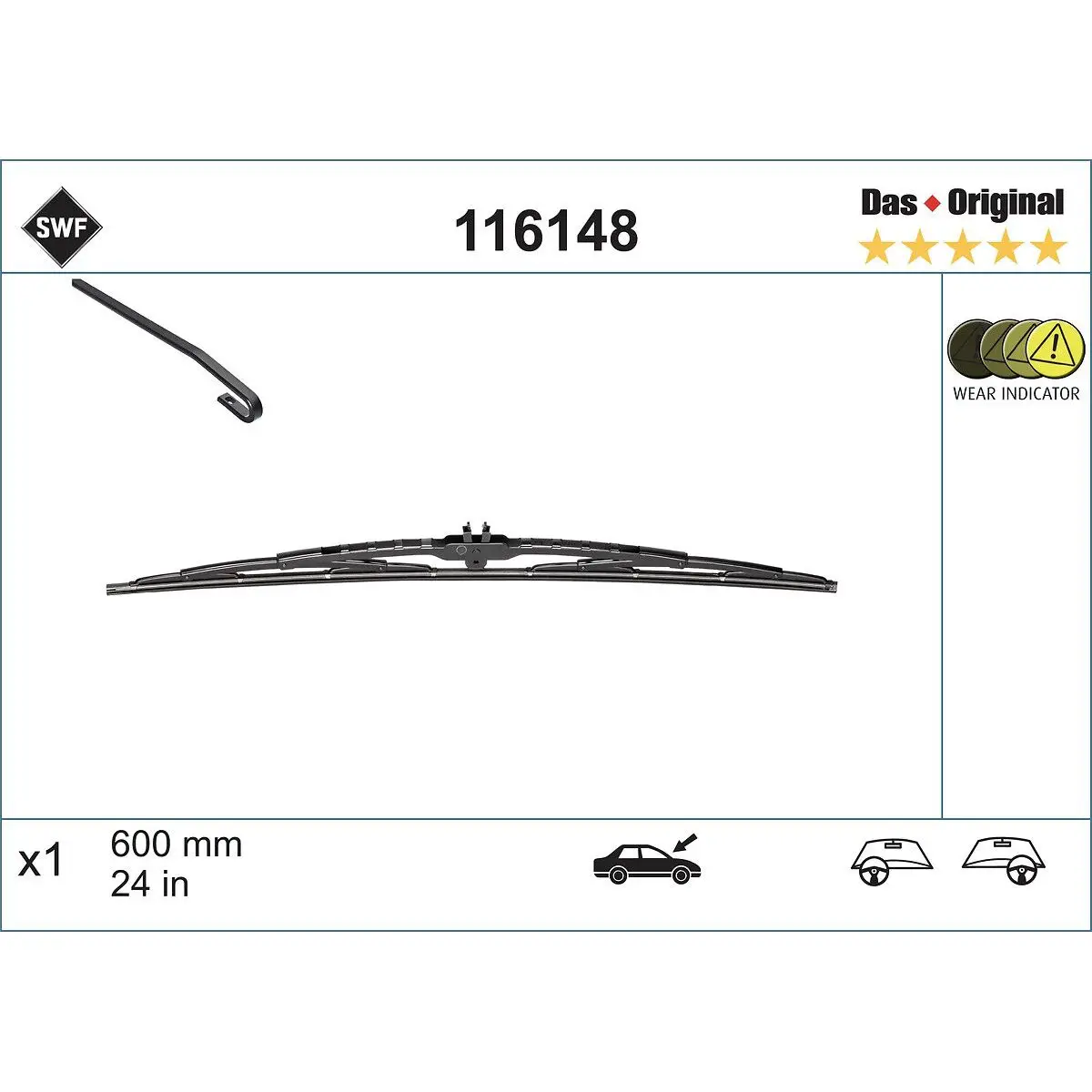 BMW 5 Serisi E34 Silecek 600 mm BMW 5 Serisi Mercedes Sprinter LT Yt | SWF 116148