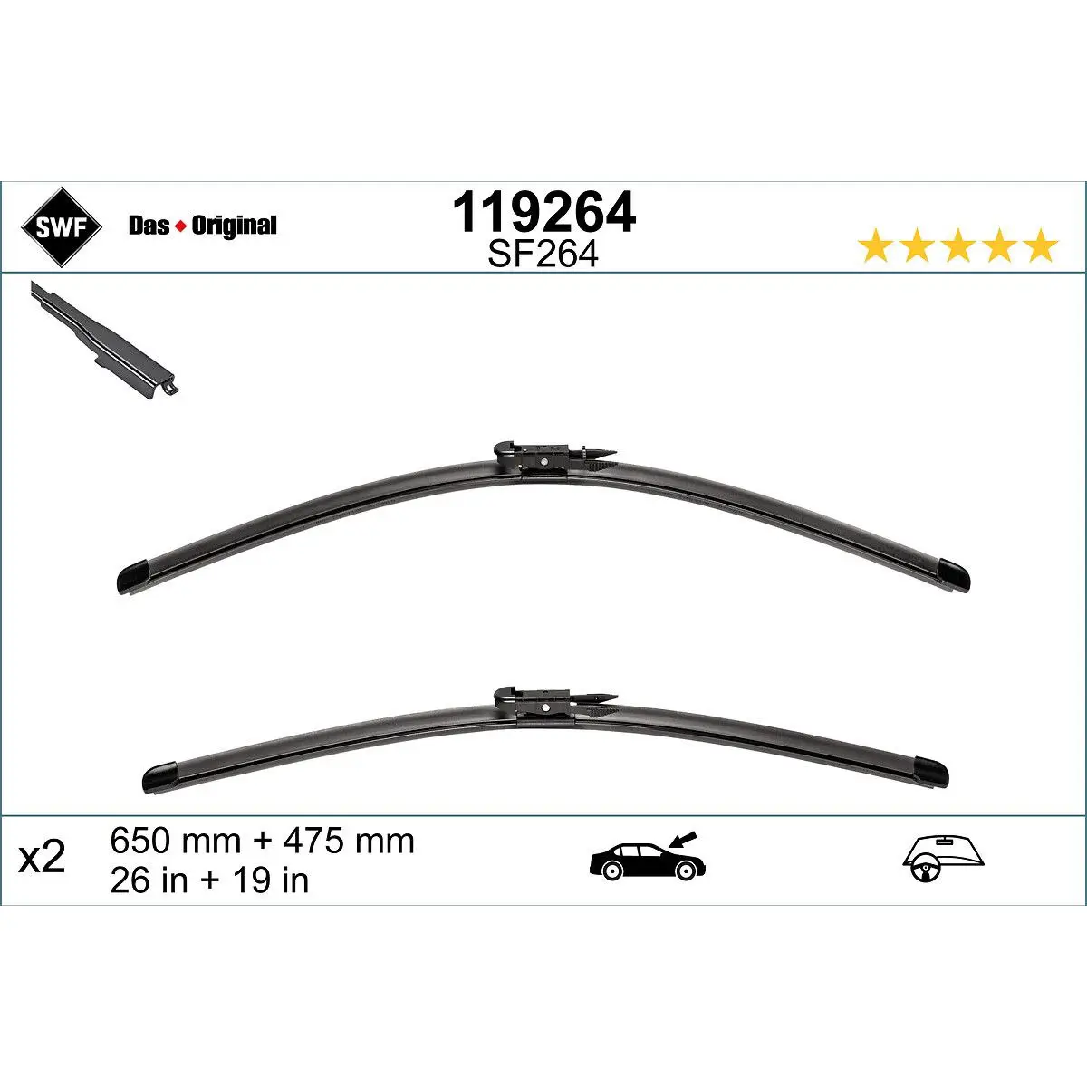 Mercedes B Serisi W246 Silecek Takımı 650+480 mm | SWF 119264